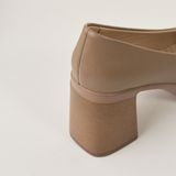  Giày Cao Gót Nữ Trơn Nâu 19M.5 