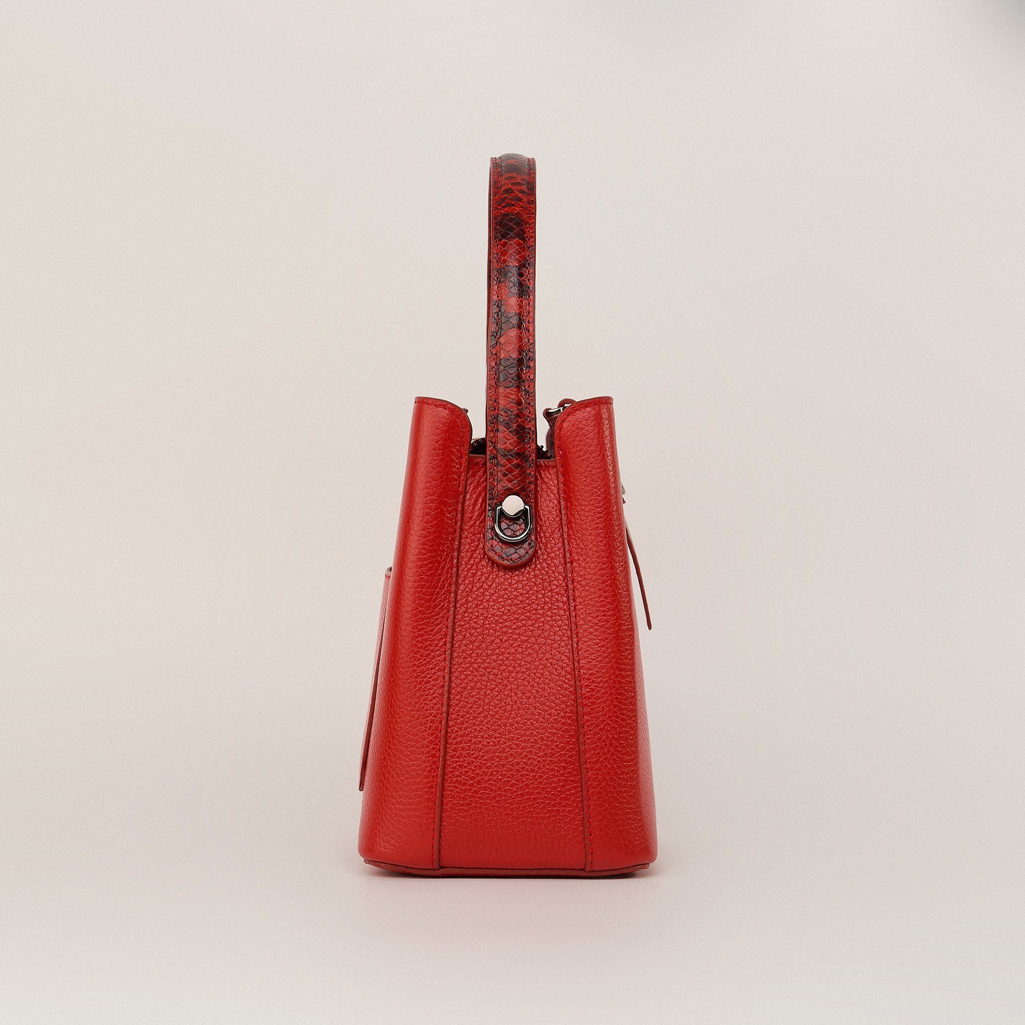  Túi Xách Nữ Da Trơn Đỏ 26D.224 