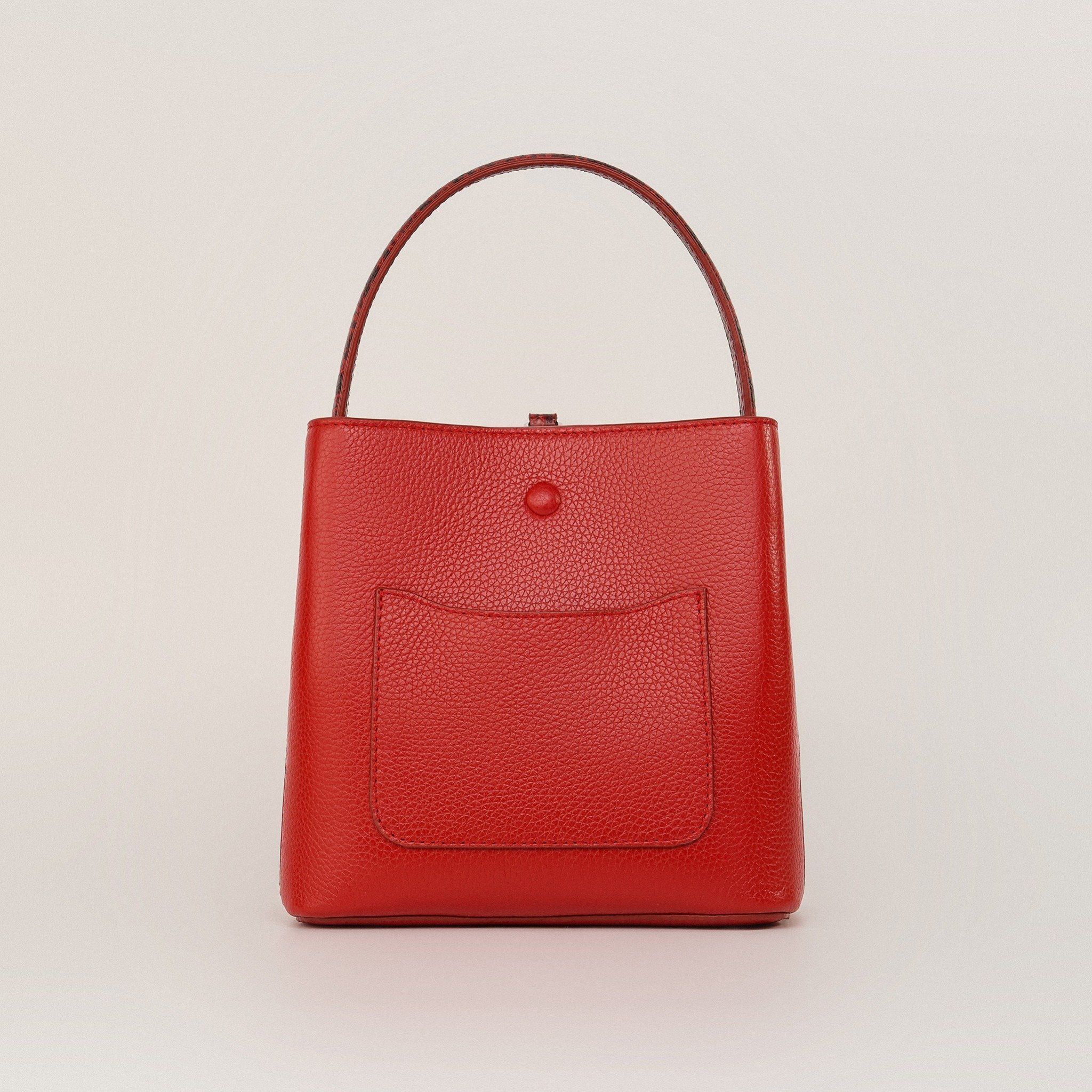  Túi Xách Nữ Da Trơn Đỏ 26D.224 