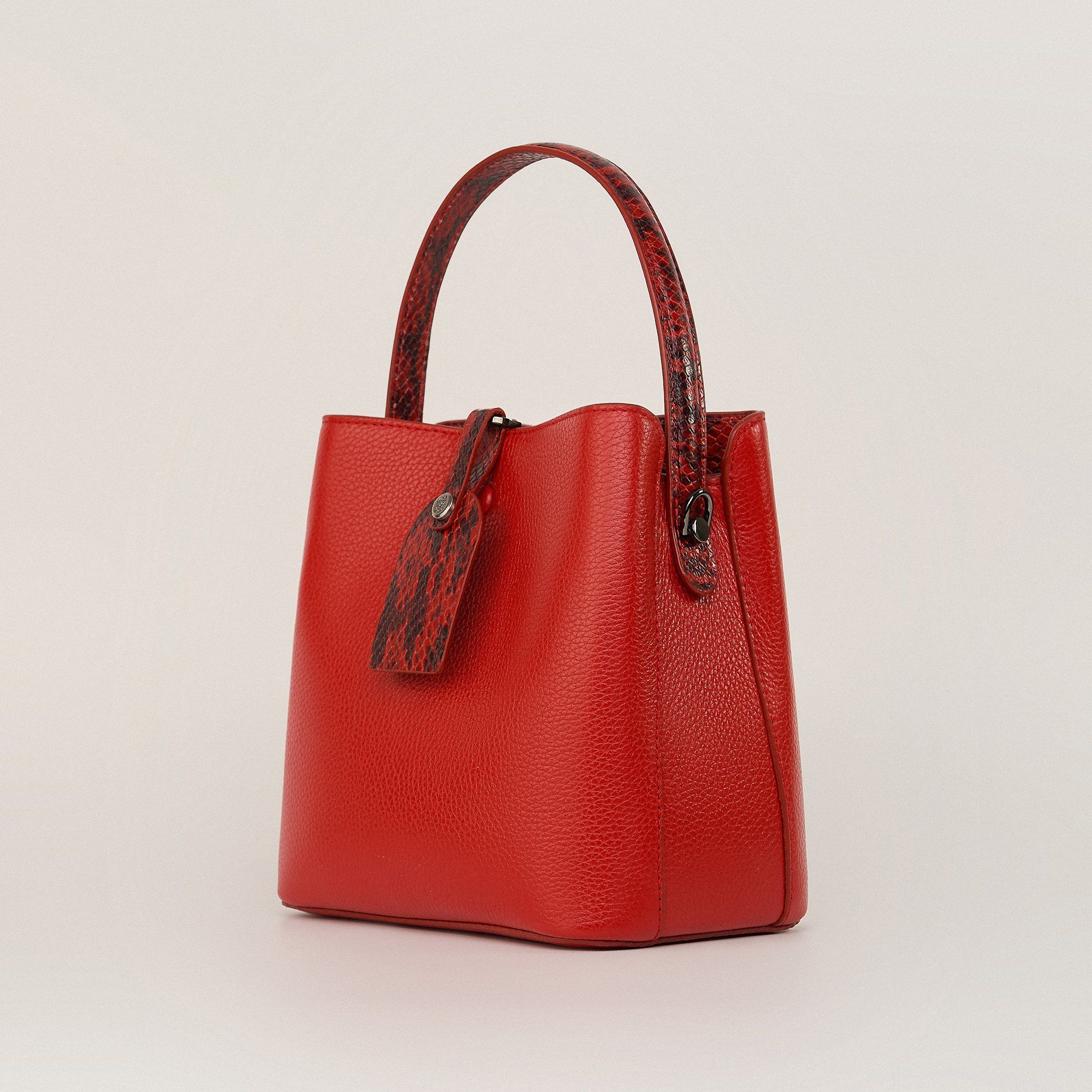  Túi Xách Nữ Da Trơn Đỏ 26D.224 