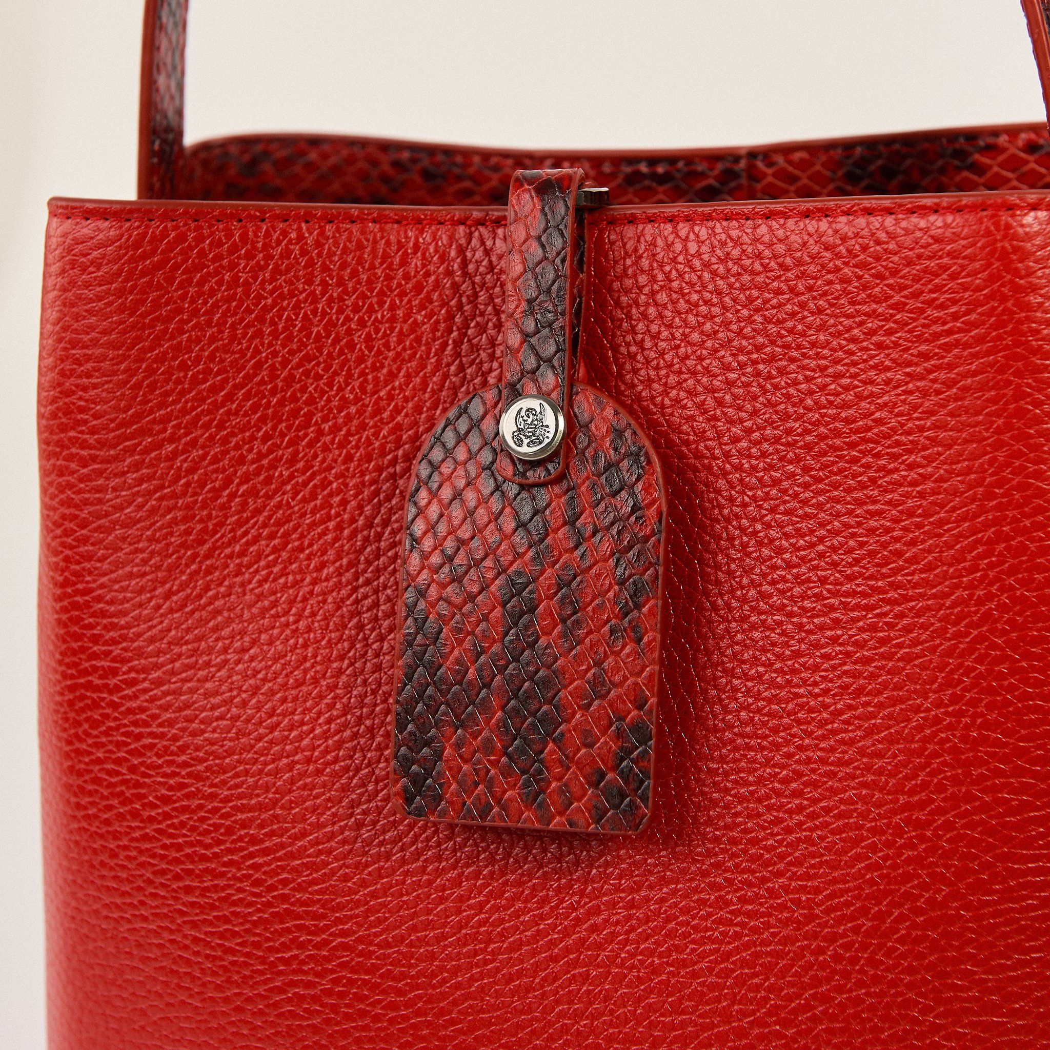  Túi Xách Nữ Da Trơn Đỏ 26D.224 