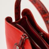  Túi Xách Nữ Da Trơn Đỏ 26D.224 