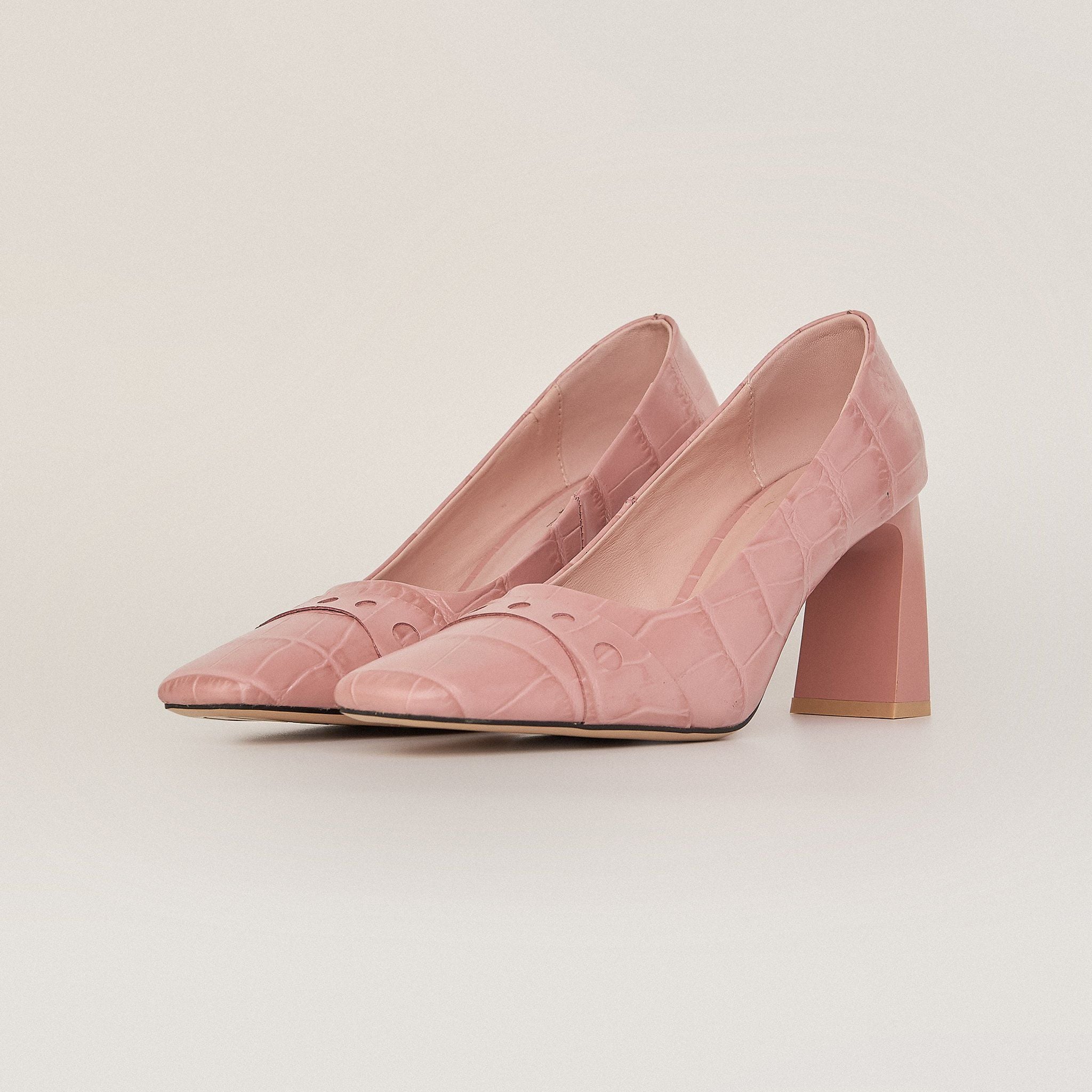  Giày Cao Gót Nữ Vân Hồng Phấn 19N.14 