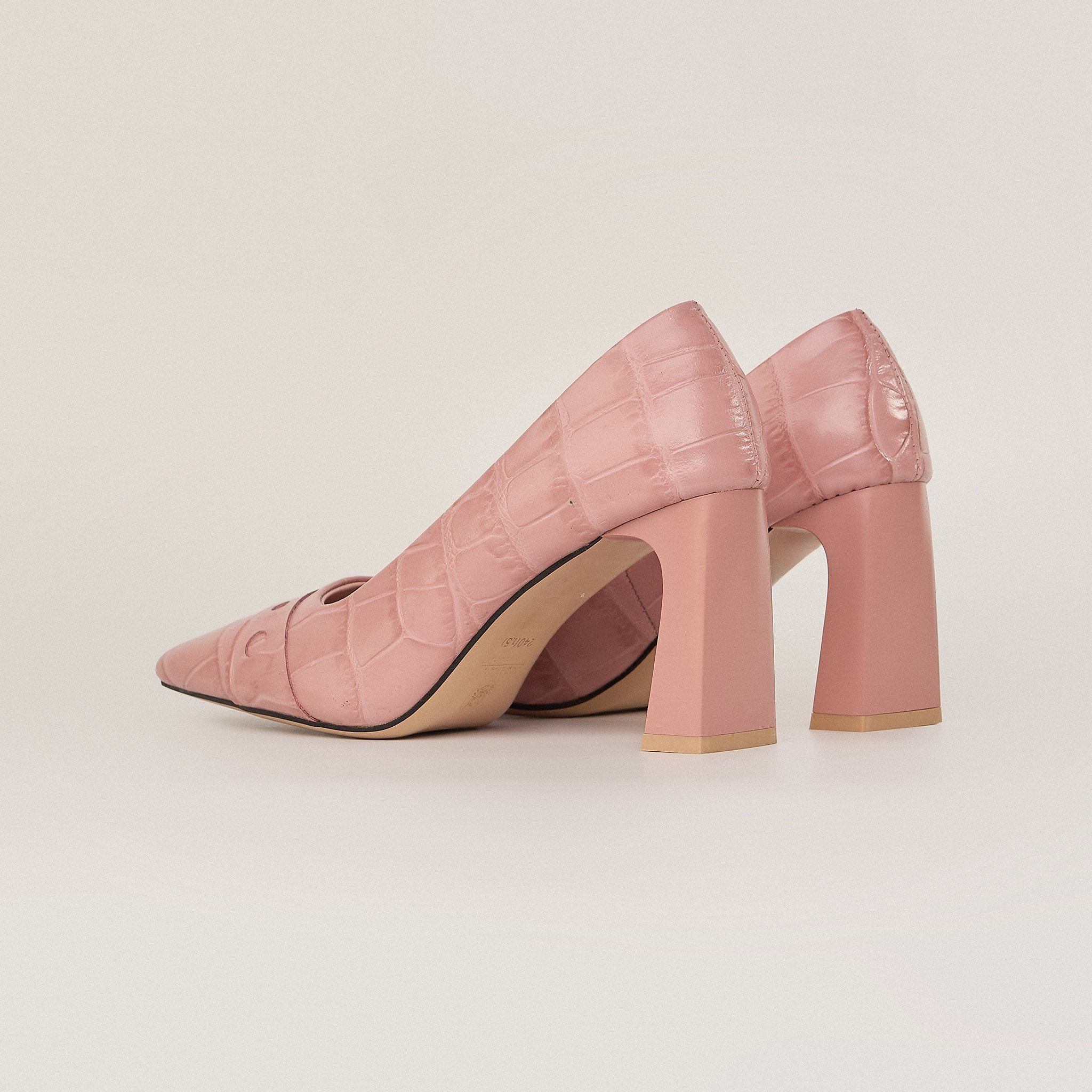  Giày Cao Gót Nữ Vân Hồng Phấn 19N.14 