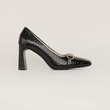  Giày Cao Gót Nữ Vân Bóng Đen 19A.18 