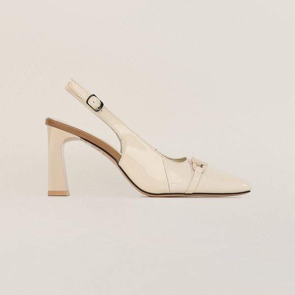  Giày Cao Gót Nữ Trơn Bóng Trắng 19N.11 