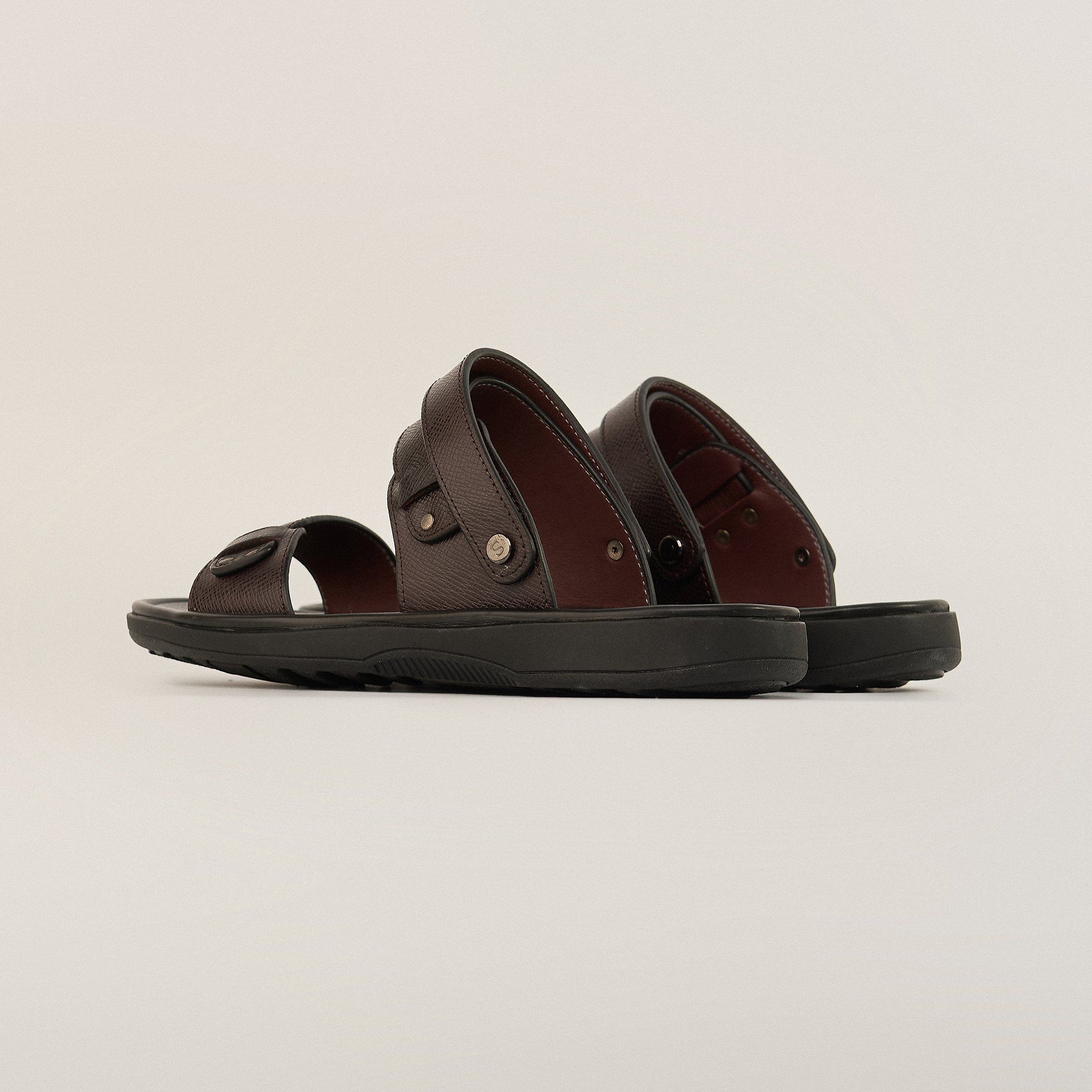  Sandal Da Nam Có Quai Nâu 335.9 