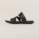  Sandal Da Nam Có Quai Trơn Đen 335.5 