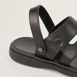  Sandal Da Nam Có Quai Trơn Đen 335.5 