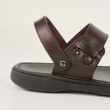  Sandal Da Nam Trơn Nâu 335.7 