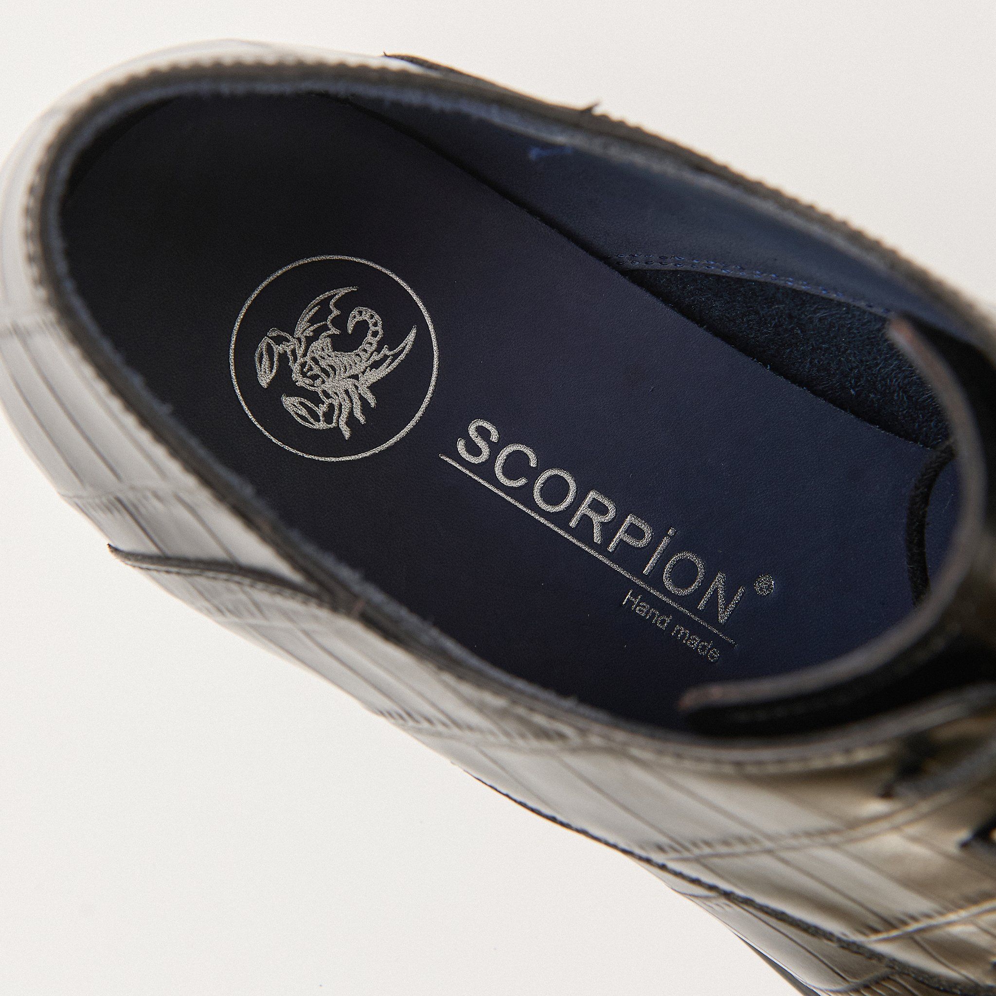  Giày Da Nam Buộc Dây Da Vân Đen 28G.25 