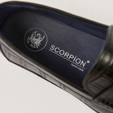  Giày Moccasin Nam Da Vân Đen 28G.23 