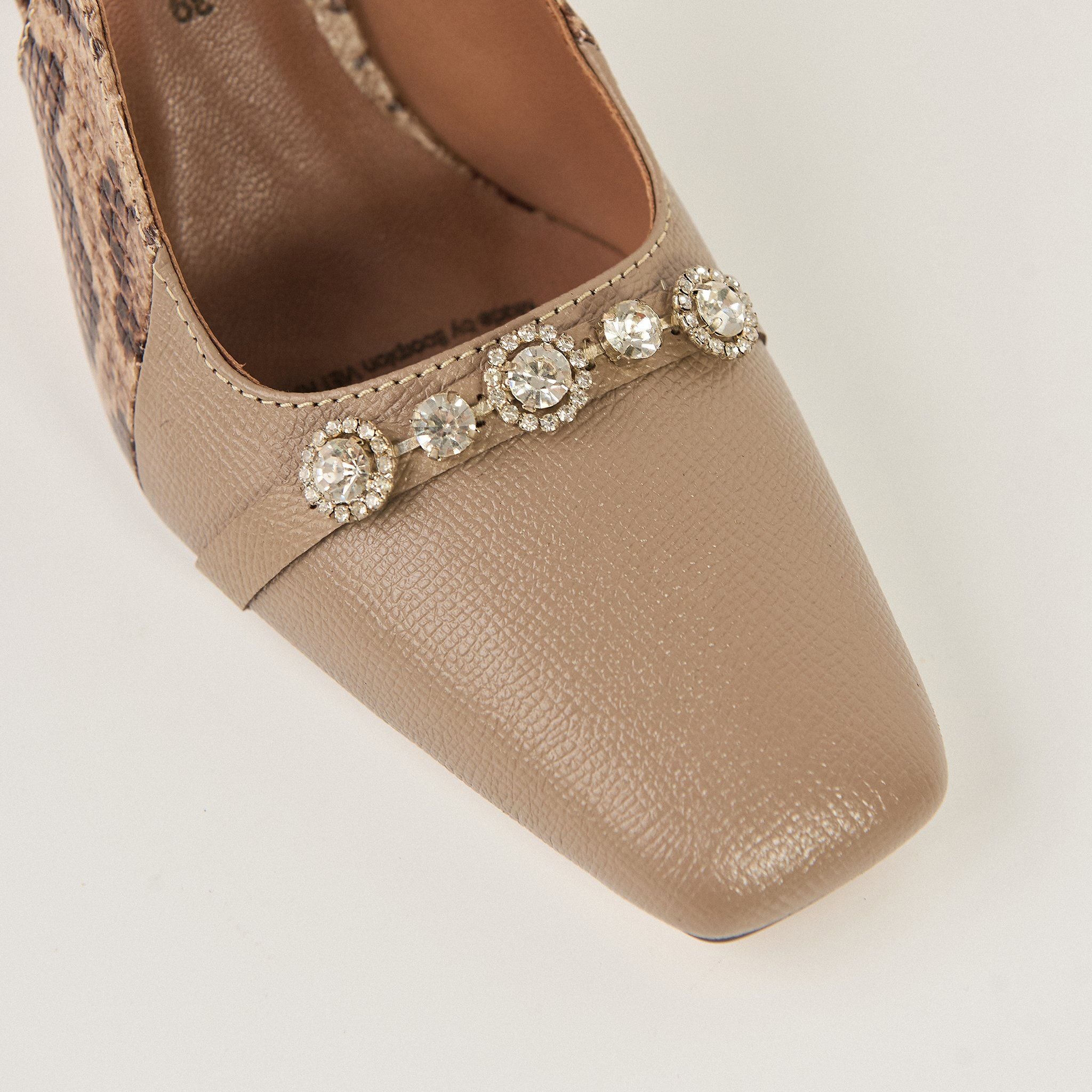  Giày Cao Gót Nữ Vân Nâu 19N.12 