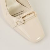  Giày Cao Gót Nữ Trơn Bóng Trắng 19N.11 