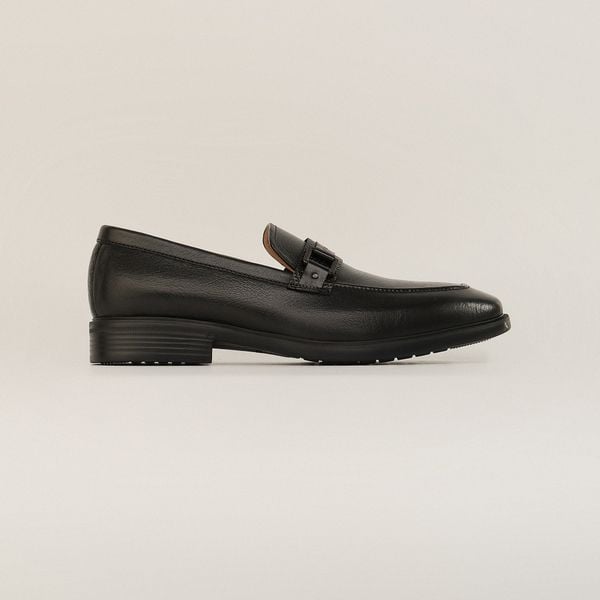  Giày Loafer Nam Trơn Đen 28MC.31 