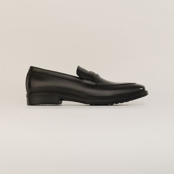  Giày Loafer Nam Trơn Đen 28MC.30 