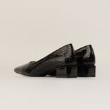  Giày Cao Gót Nữ Trơn Bóng Đen 19E.1 