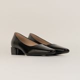  Giày Cao Gót Nữ Trơn Bóng Đen 19E.3 