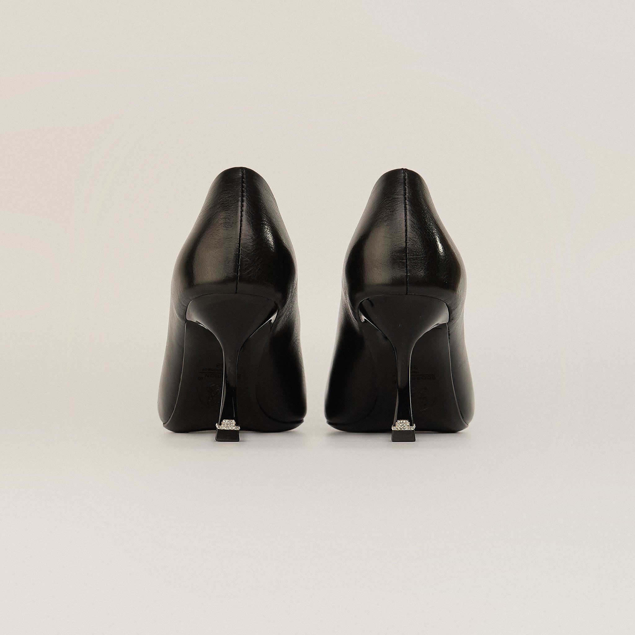  Giày Cao Gót Nữ Trơn Đen 19V.8 