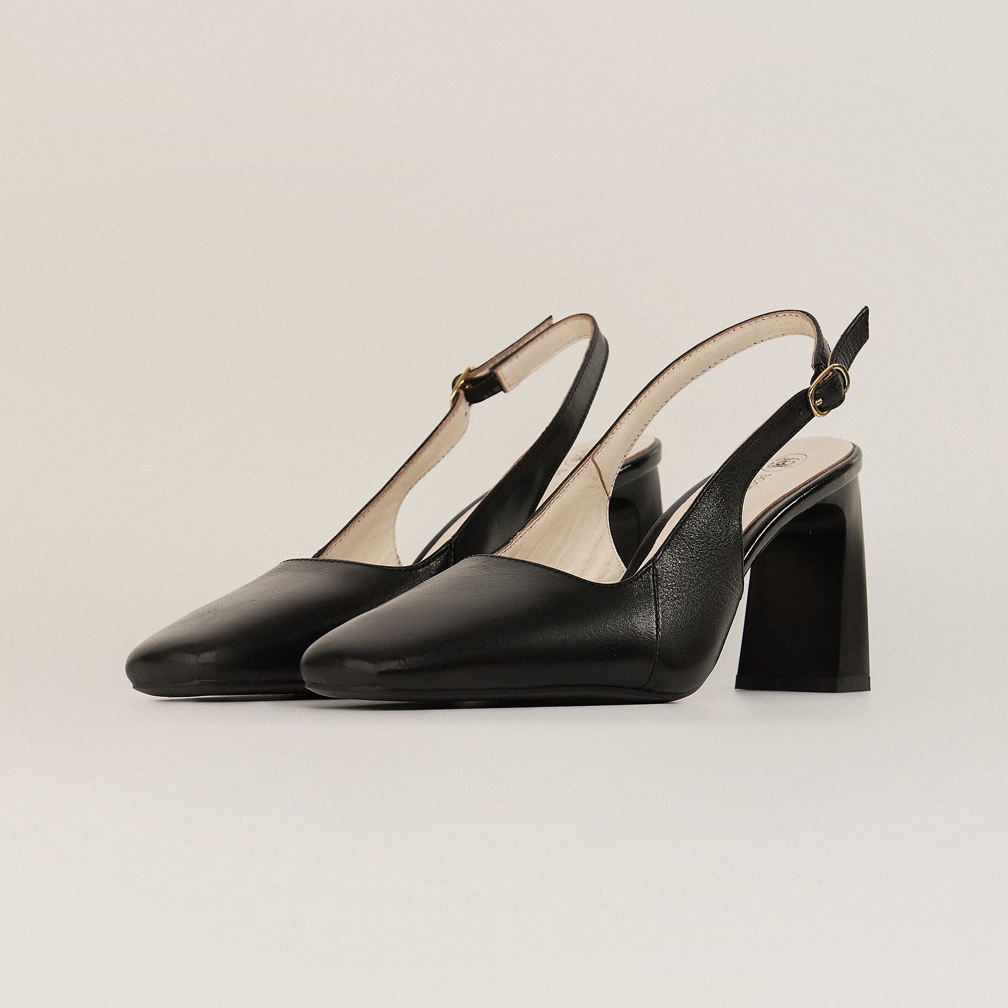  Giày Cao Gót Nữ Trơn Đen 19A.21 