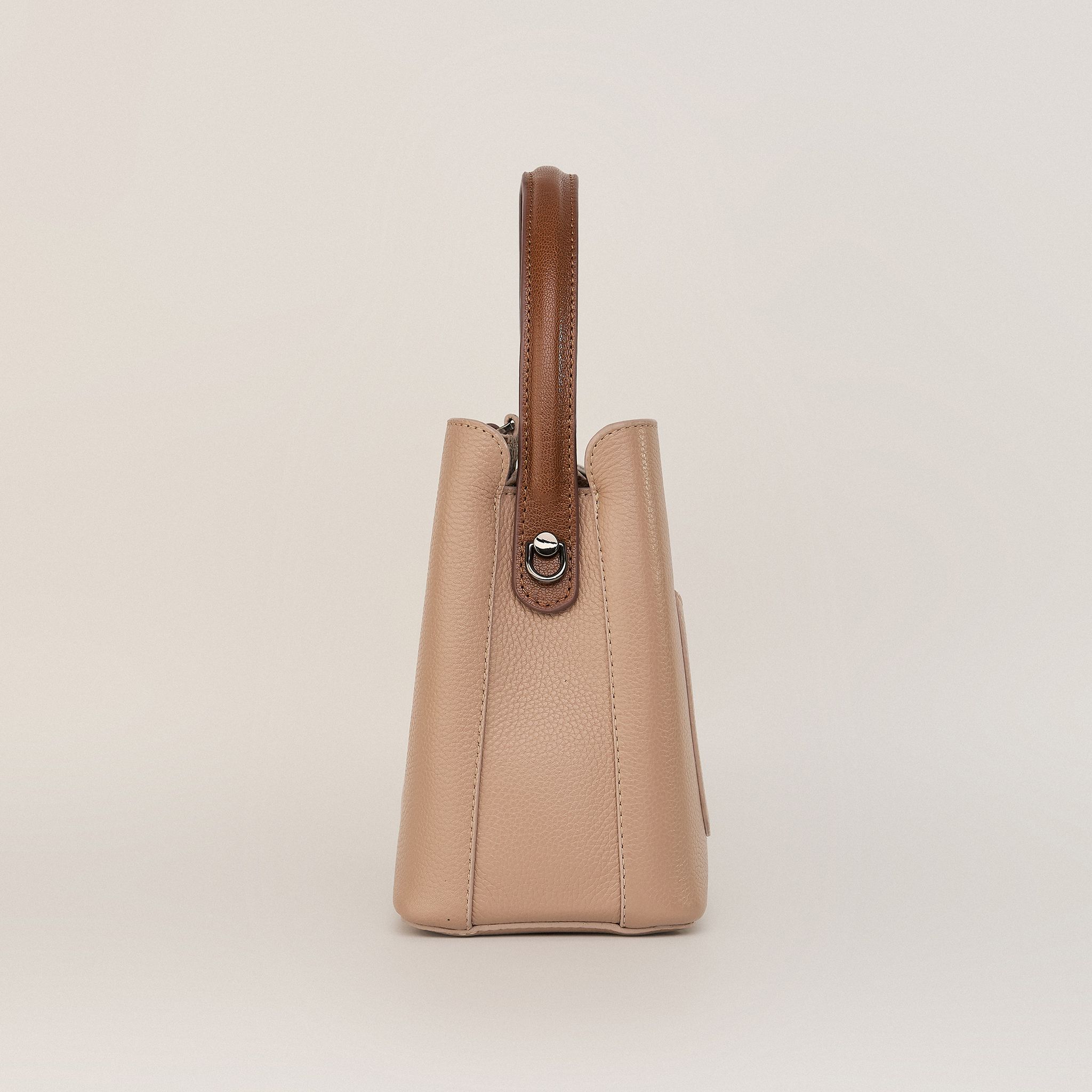  Túi Xách Nữ Da Trơn Kem 26K.224 