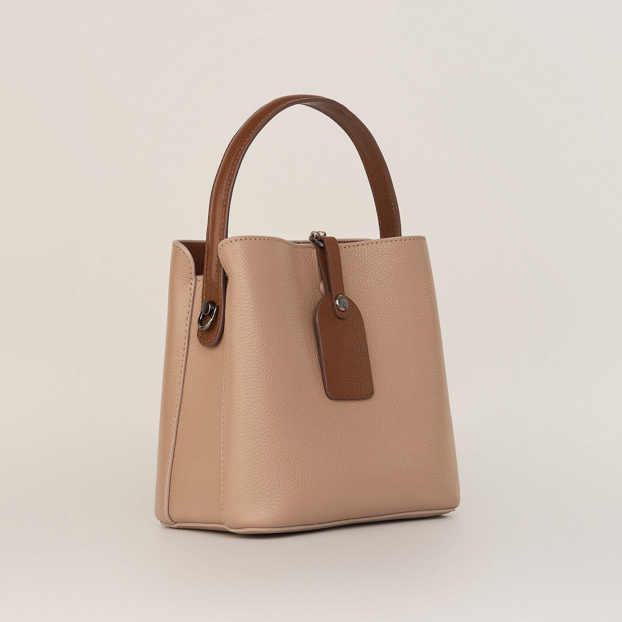  Túi Xách Nữ Da Trơn Kem 26K.224 