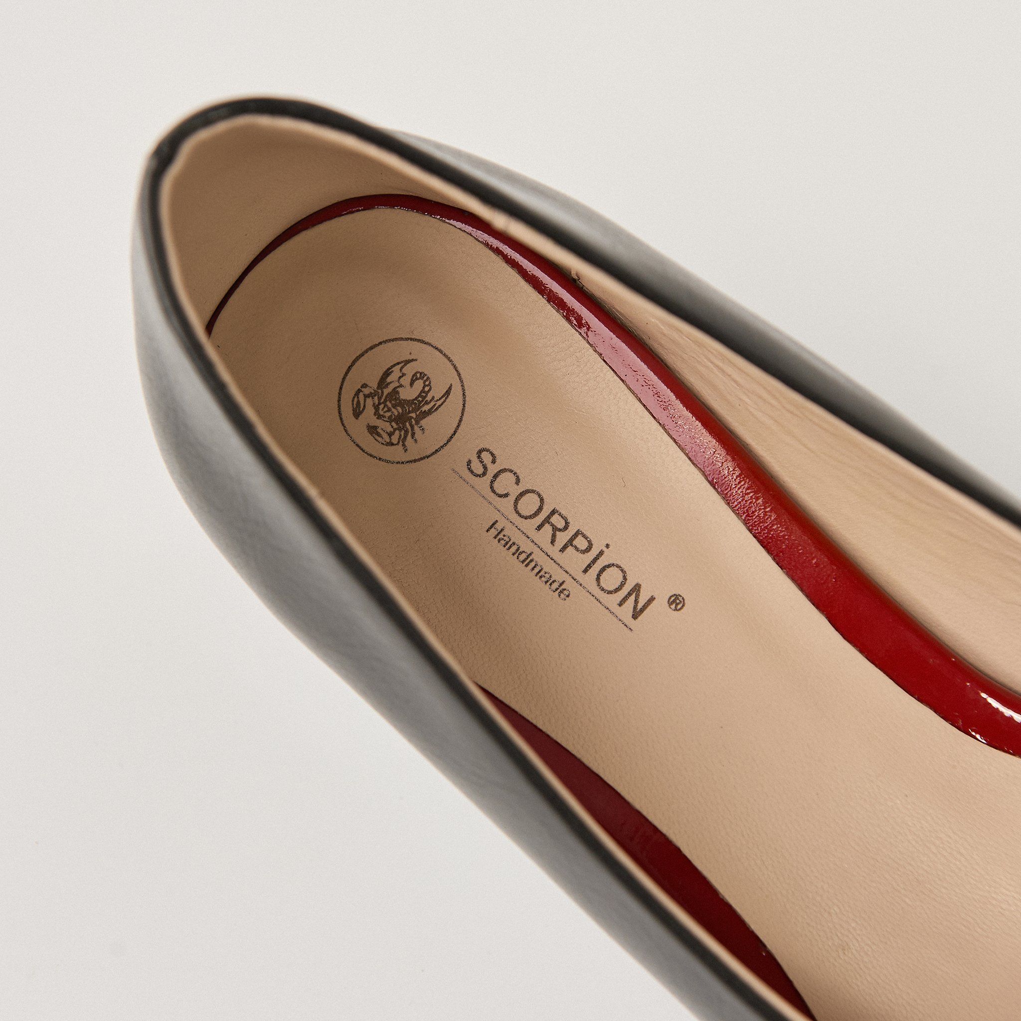  Giày Cao Gót Nữ Trơn Bóng Đen 19E.3 