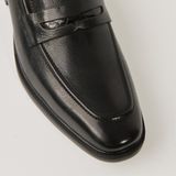  Giày Loafer Nam Trơn Đen 28MC.30 