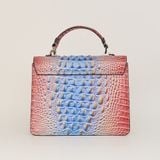  Túi Xách Nữ Da Vân Cá Sấu Xanh Hồng 26H.22 