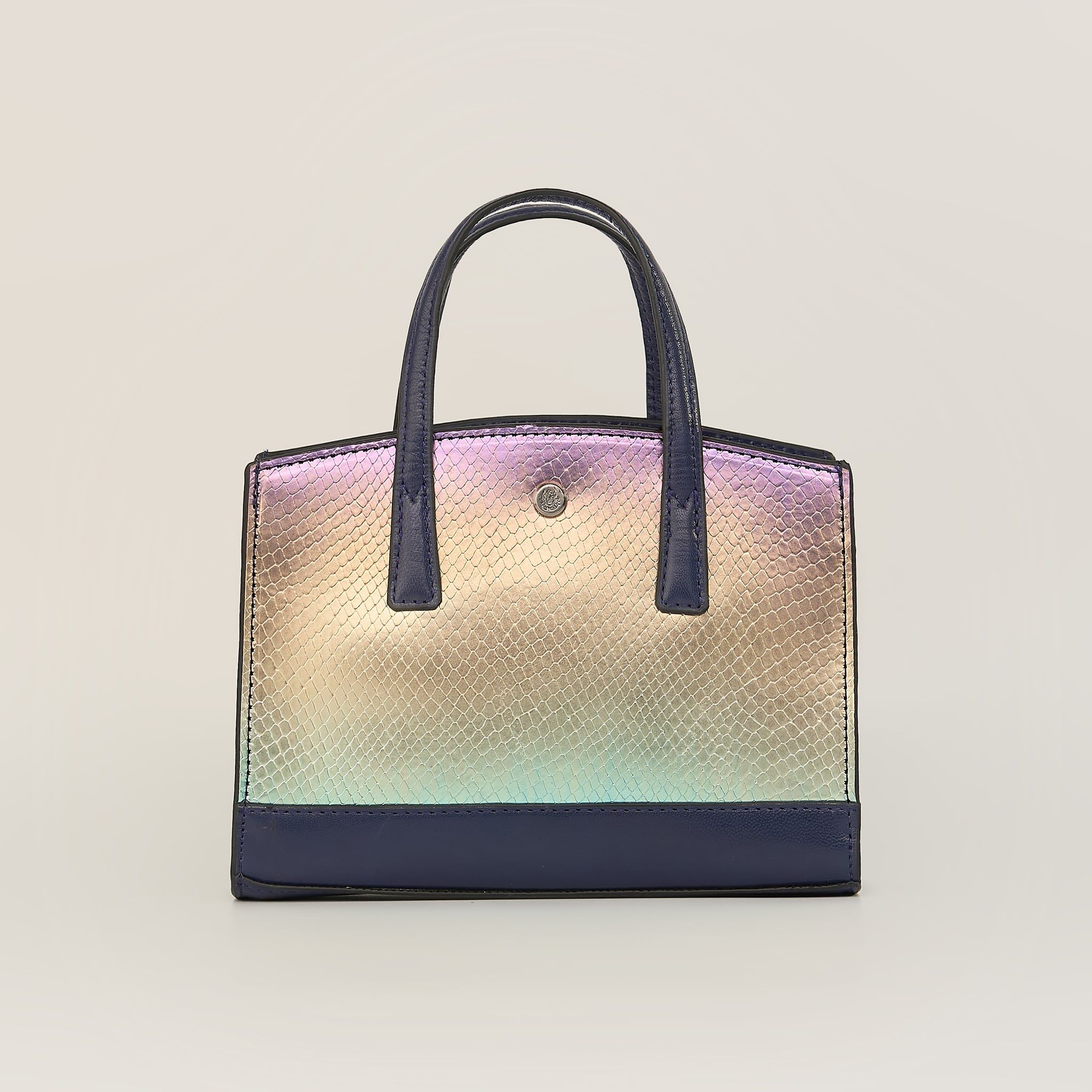  Túi Xách Nữ Da Vân Loang Xanh Hồng 26X.12 