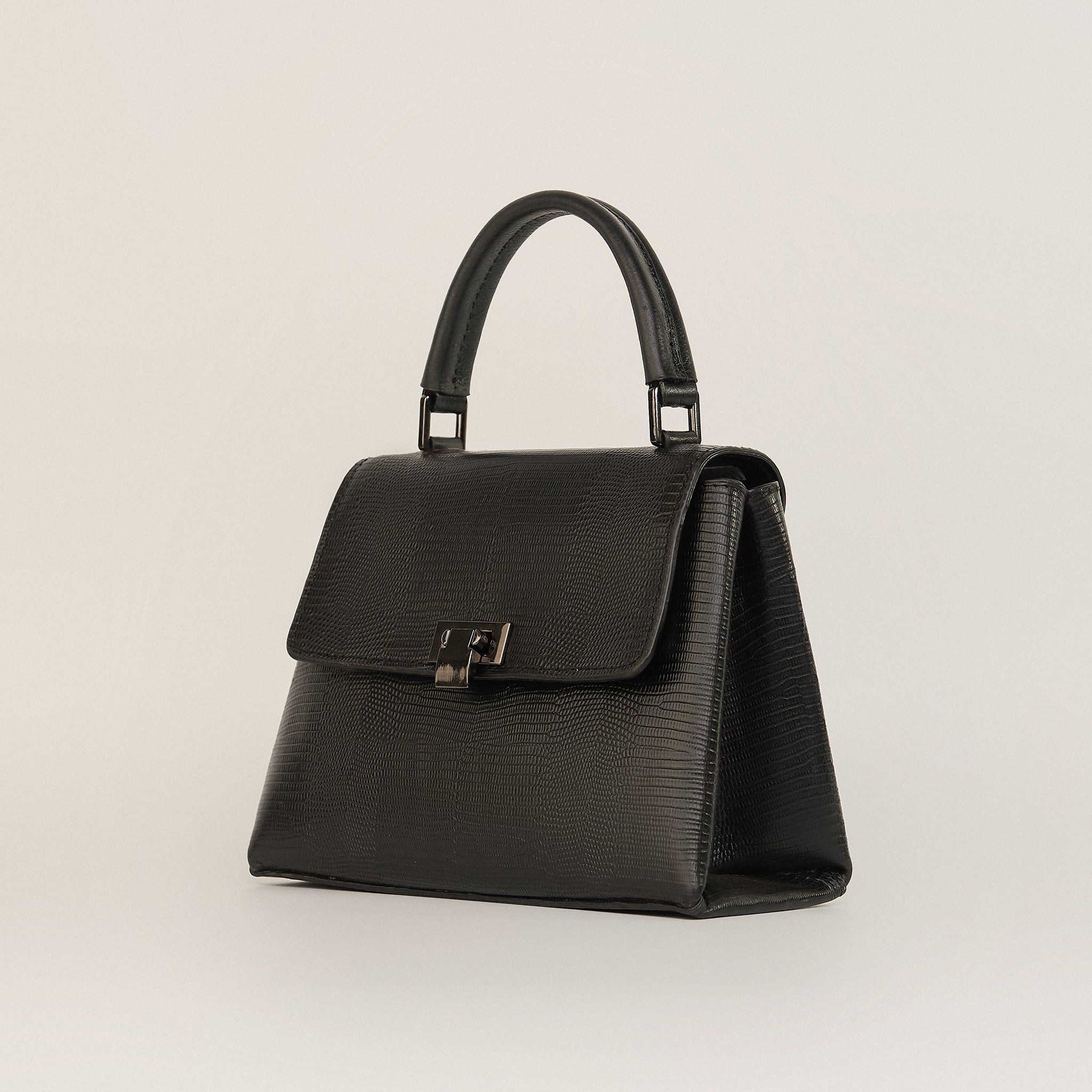  Túi Xách Nữ Da Vân Đen 26DV.33 