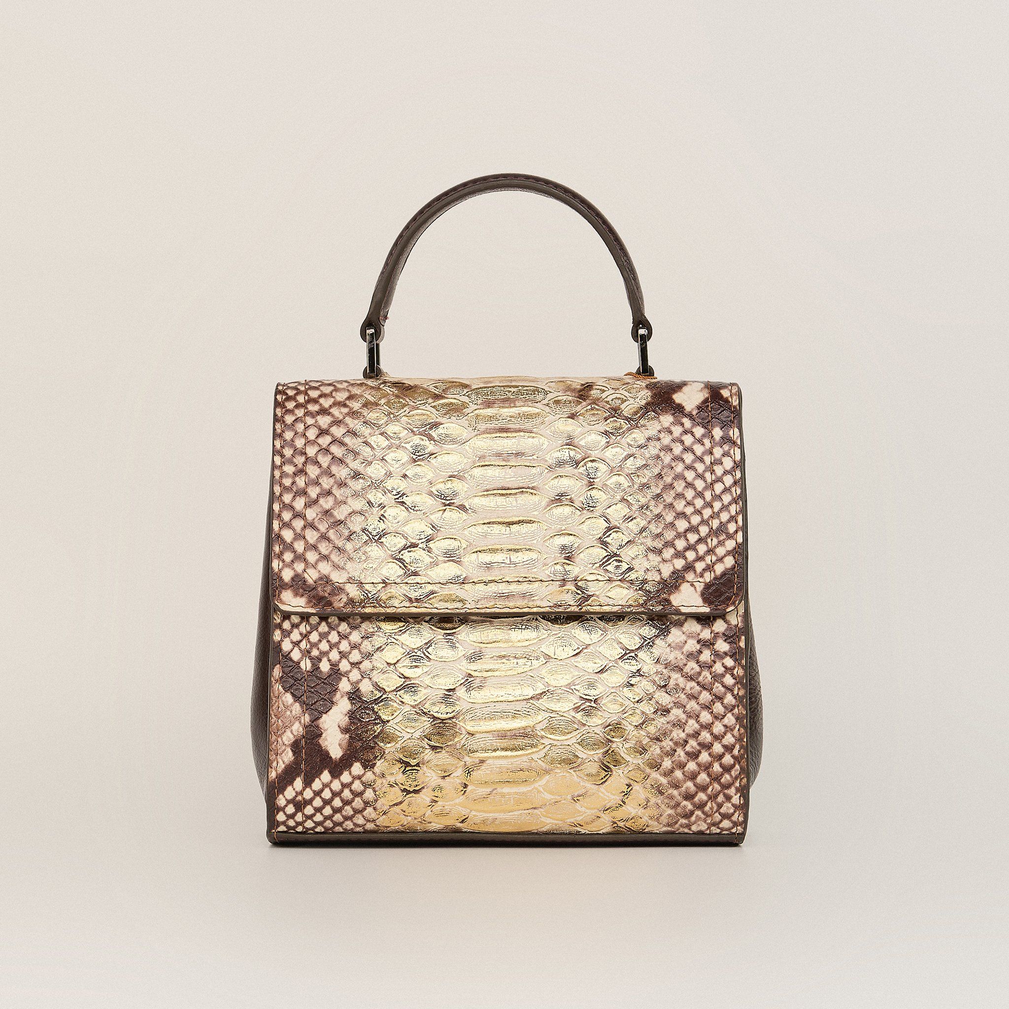  Túi Xách Nữ Da Vân Vàng 26VN.215 