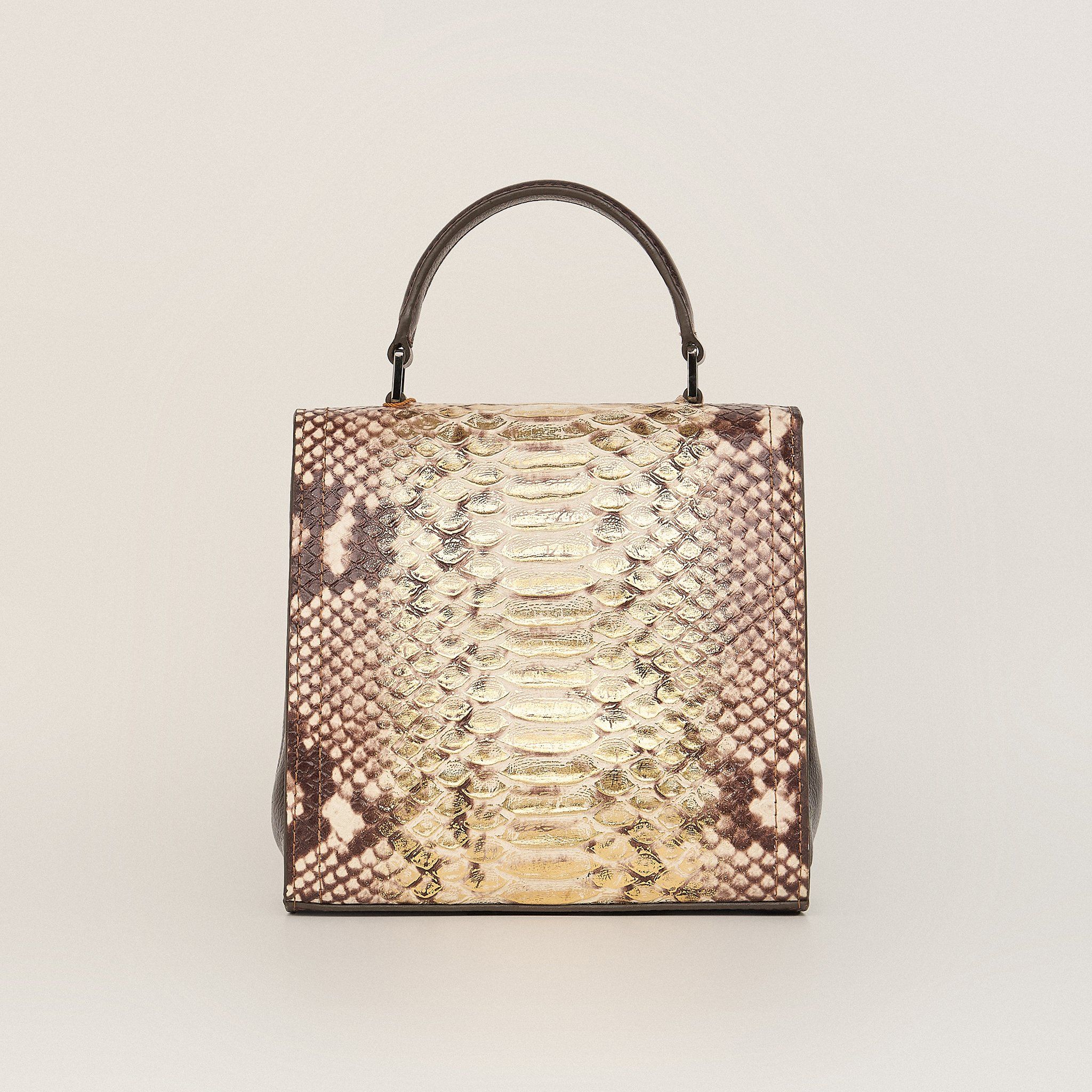  Túi Xách Nữ Da Vân Vàng 26VN.215 