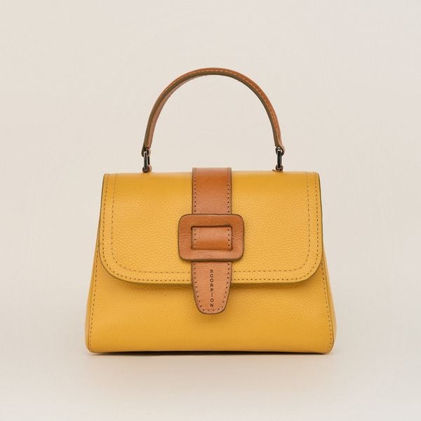  Túi Xách Nữ Da Trơn Vàng 26VN.227 