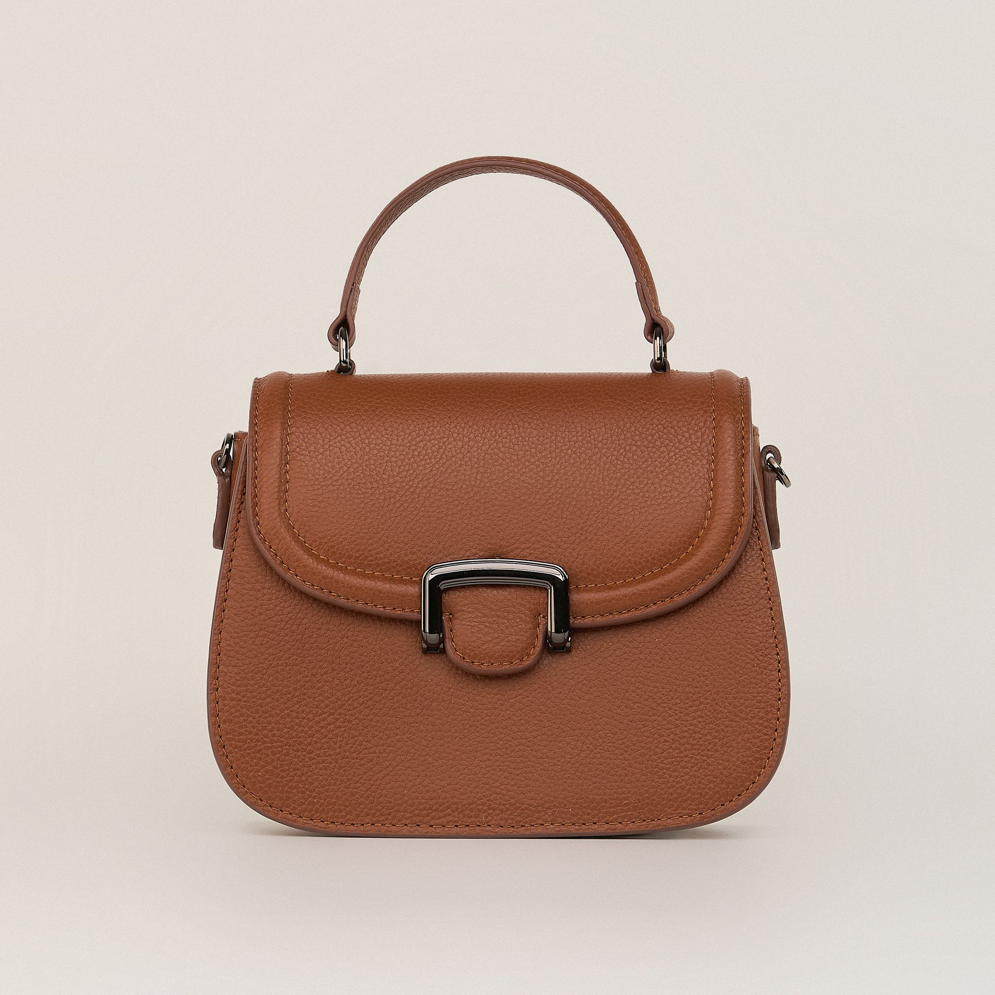  Túi Xách Nữ Da Trơn Nâu 26N.42 