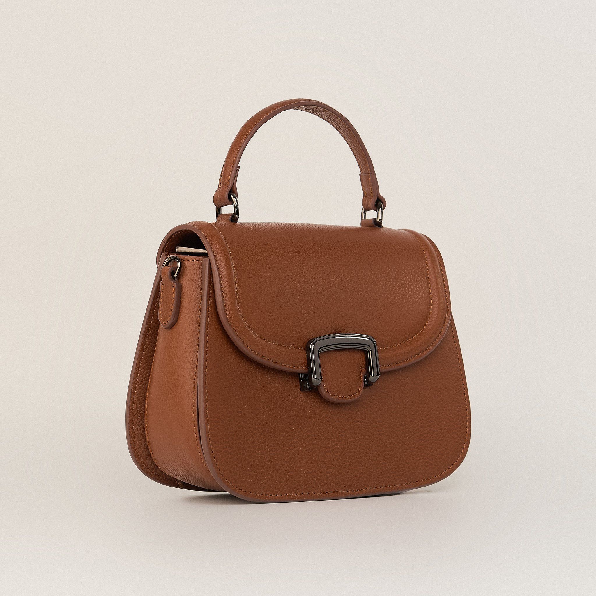  Túi Xách Nữ Da Trơn Nâu 26N.42 