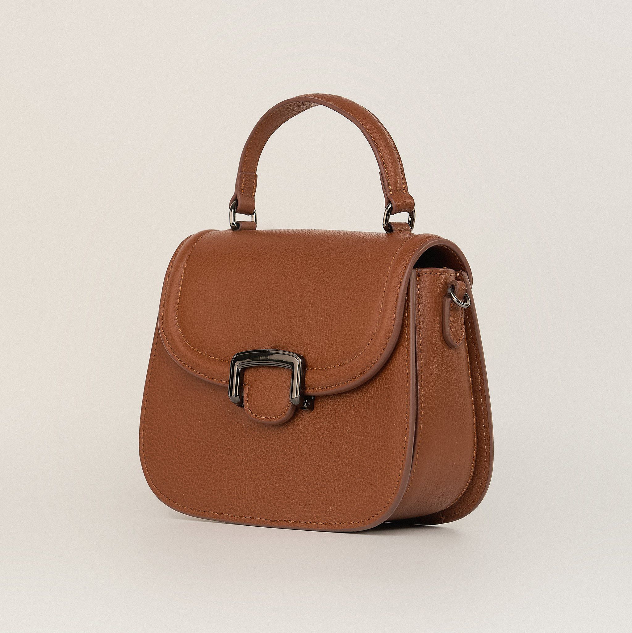  Túi Xách Nữ Da Trơn Nâu 26N.42 