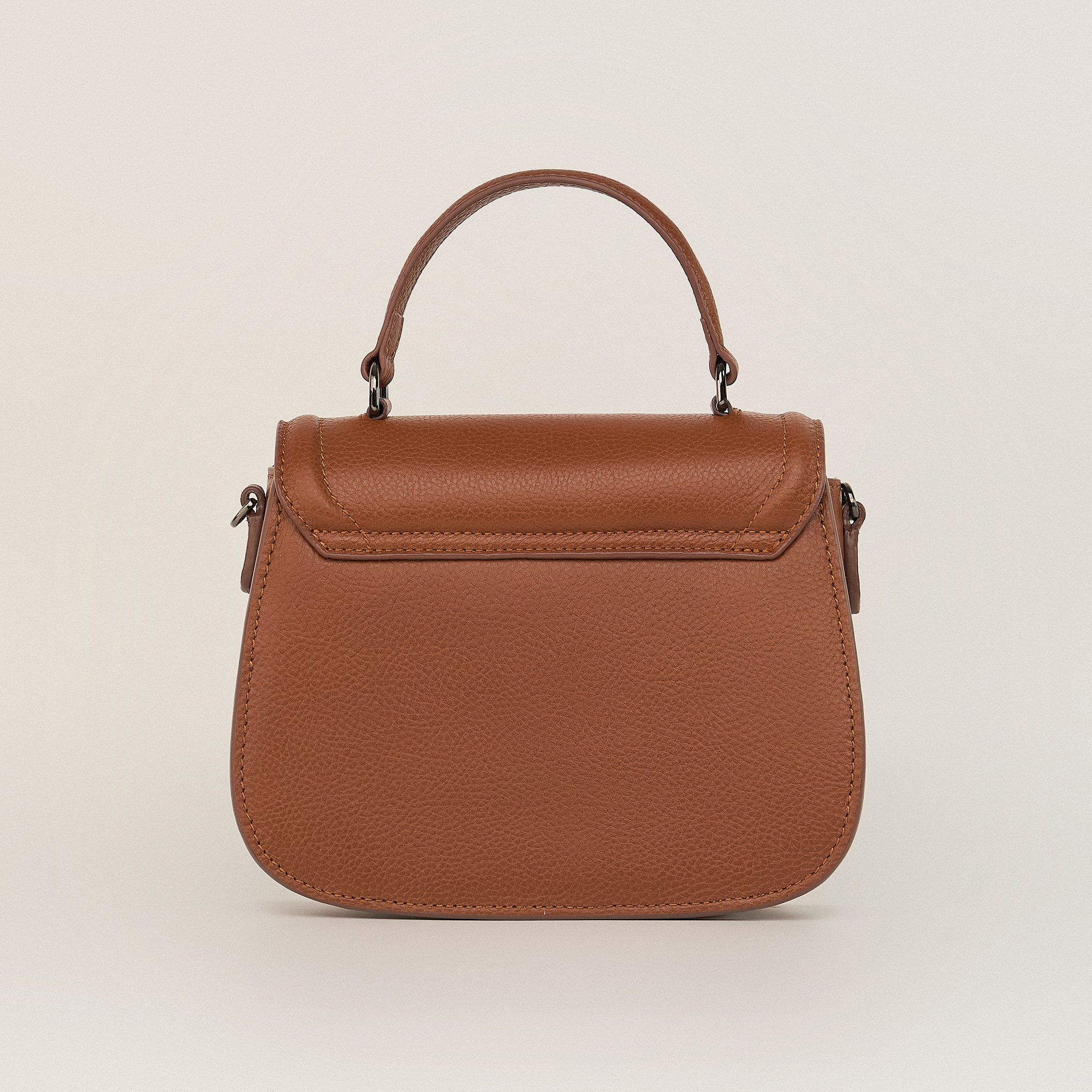  Túi Xách Nữ Da Trơn Nâu 26N.42 