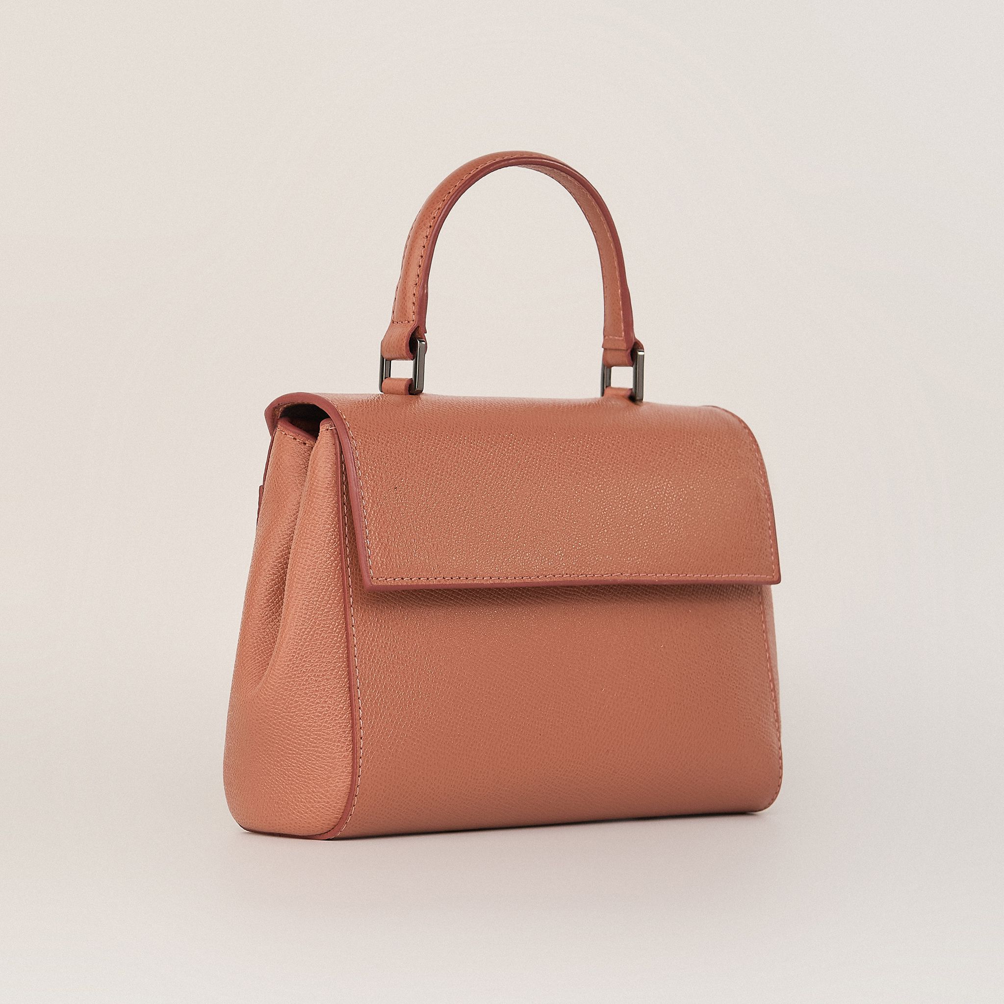  Túi Xách Nữ Da Vân Nâu 26DG.52 