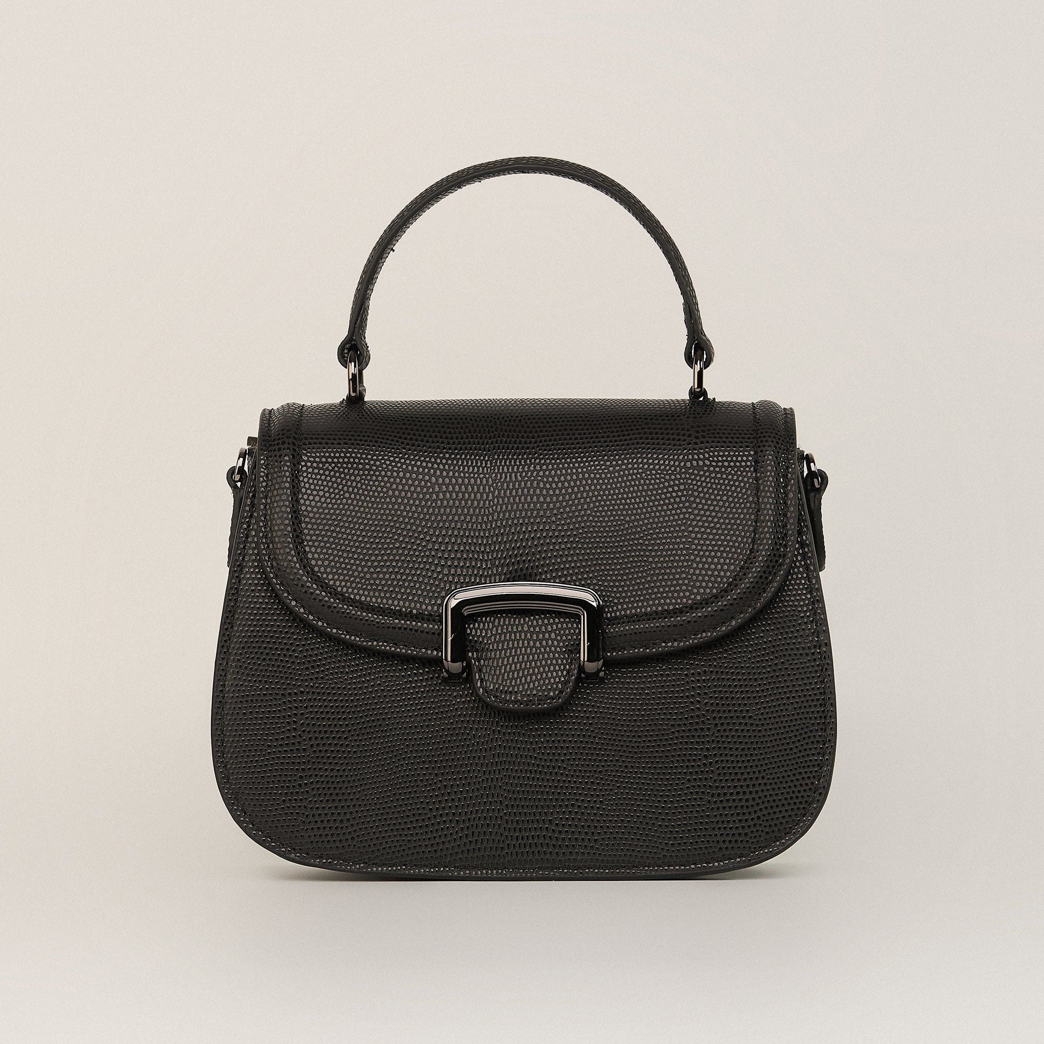  Túi Xách Nữ Da Trơn Đen 26.42 