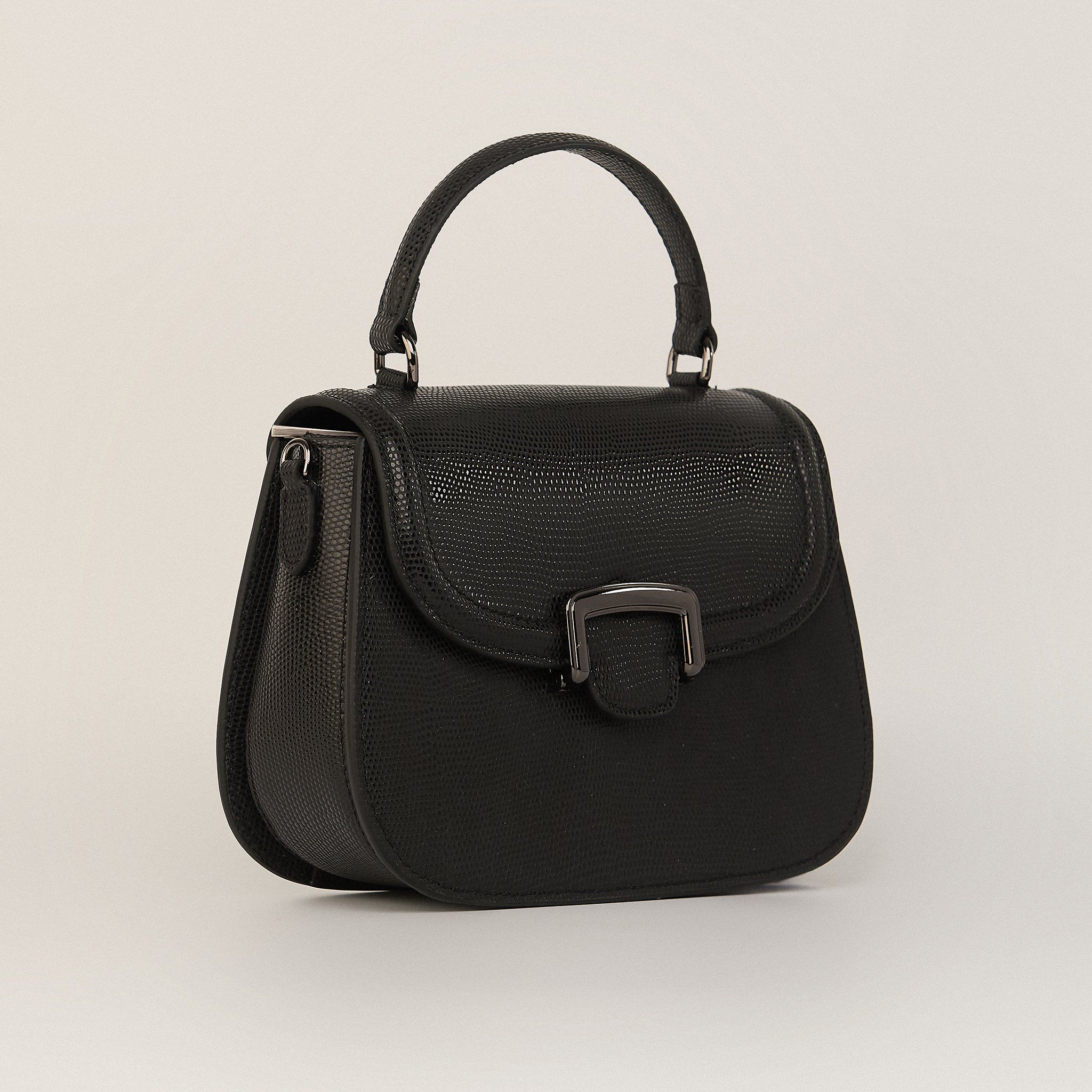  Túi Xách Nữ Da Trơn Đen 26.42 