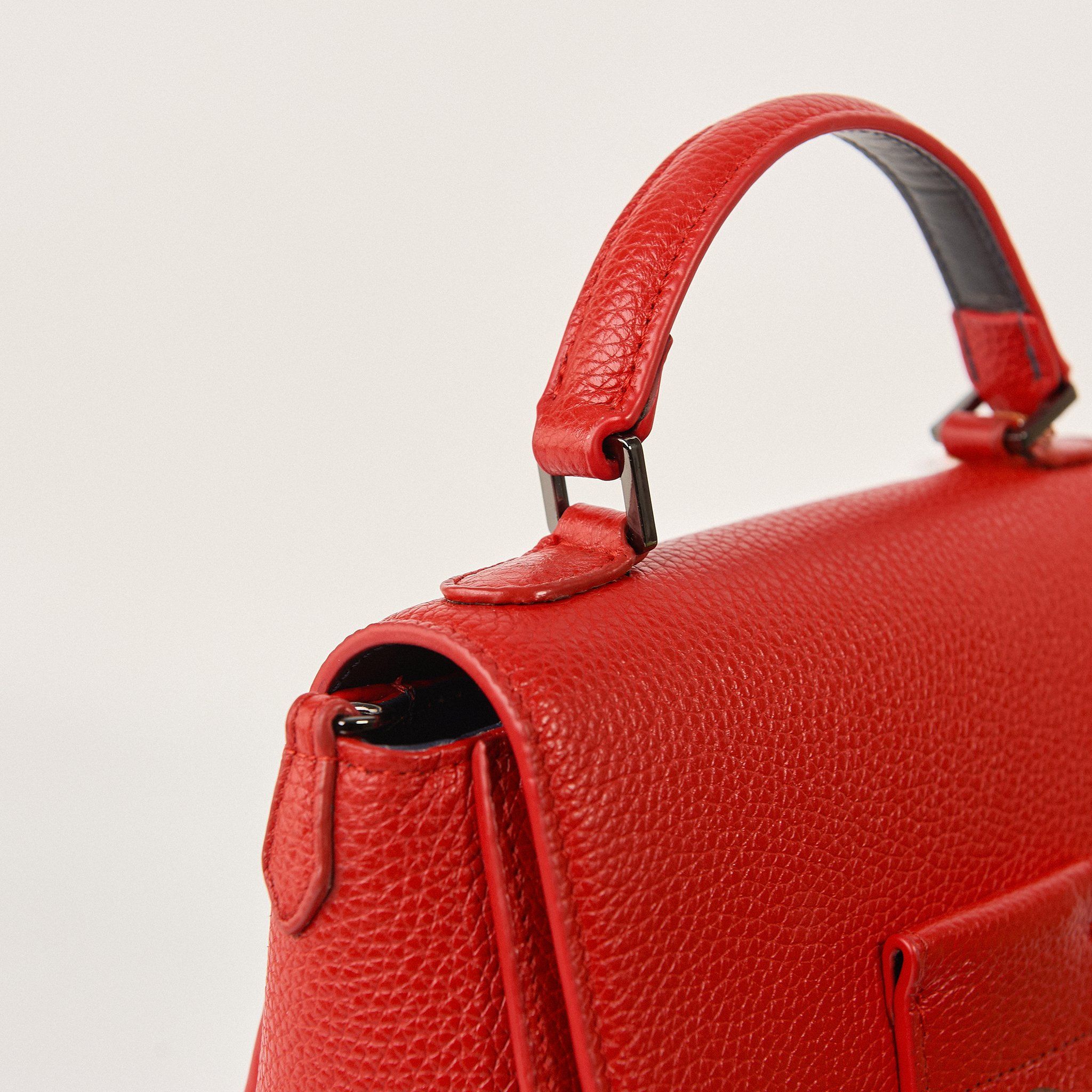  Túi Xách Nữ Da Vân Đỏ 26.45 