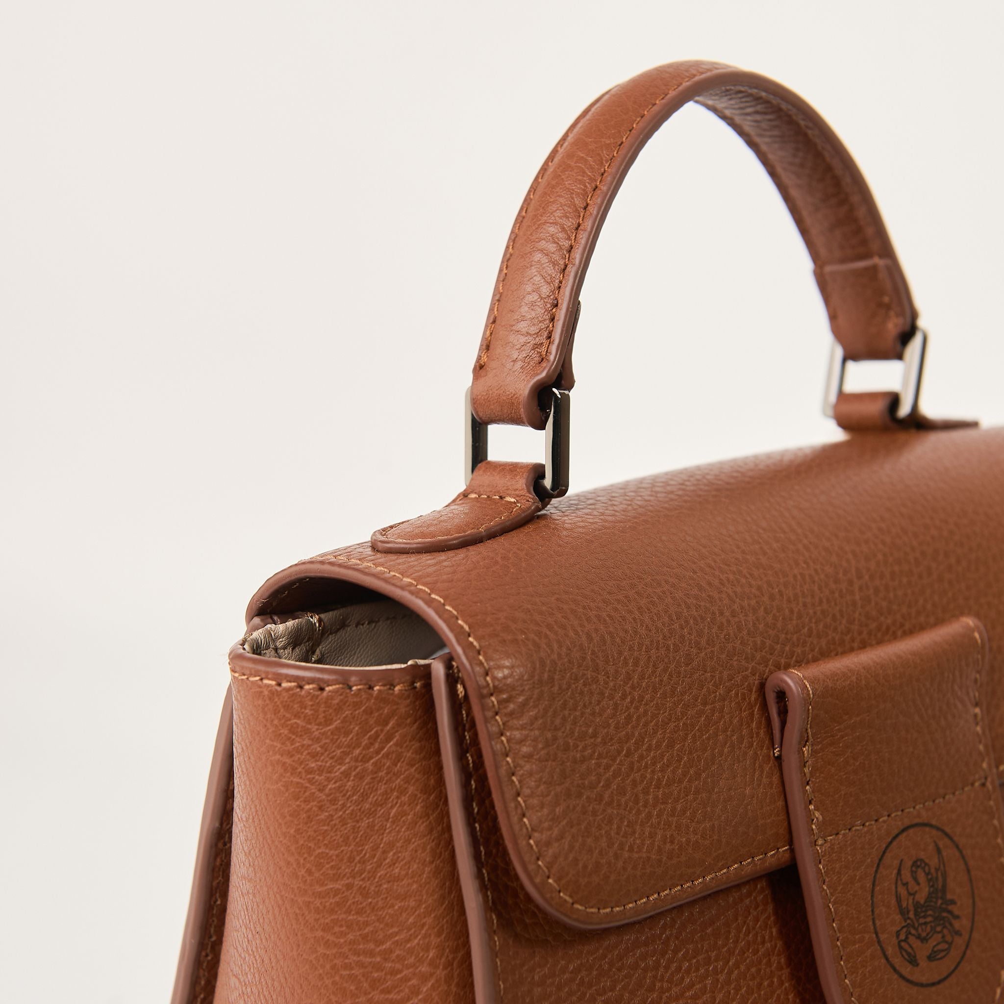  Túi Xách Nữ Da Trơn Nâu 26.43 