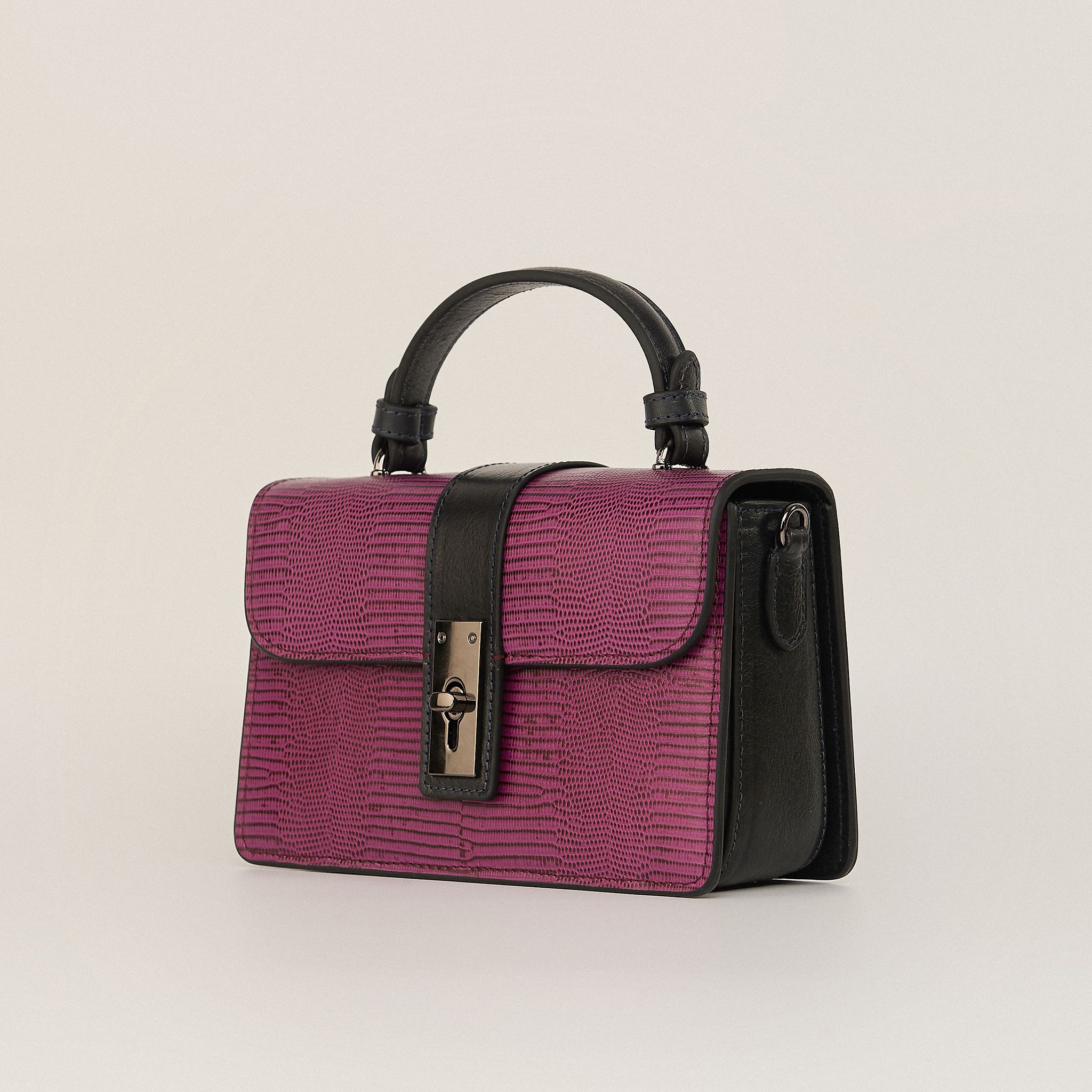  Túi Xách Nữ Da Vân Tím 26TD.7 