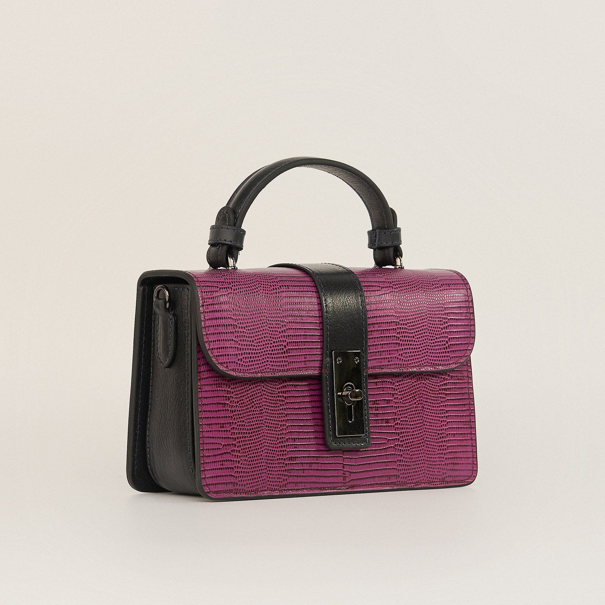  Túi Xách Nữ Da Vân Tím 26TD.7 