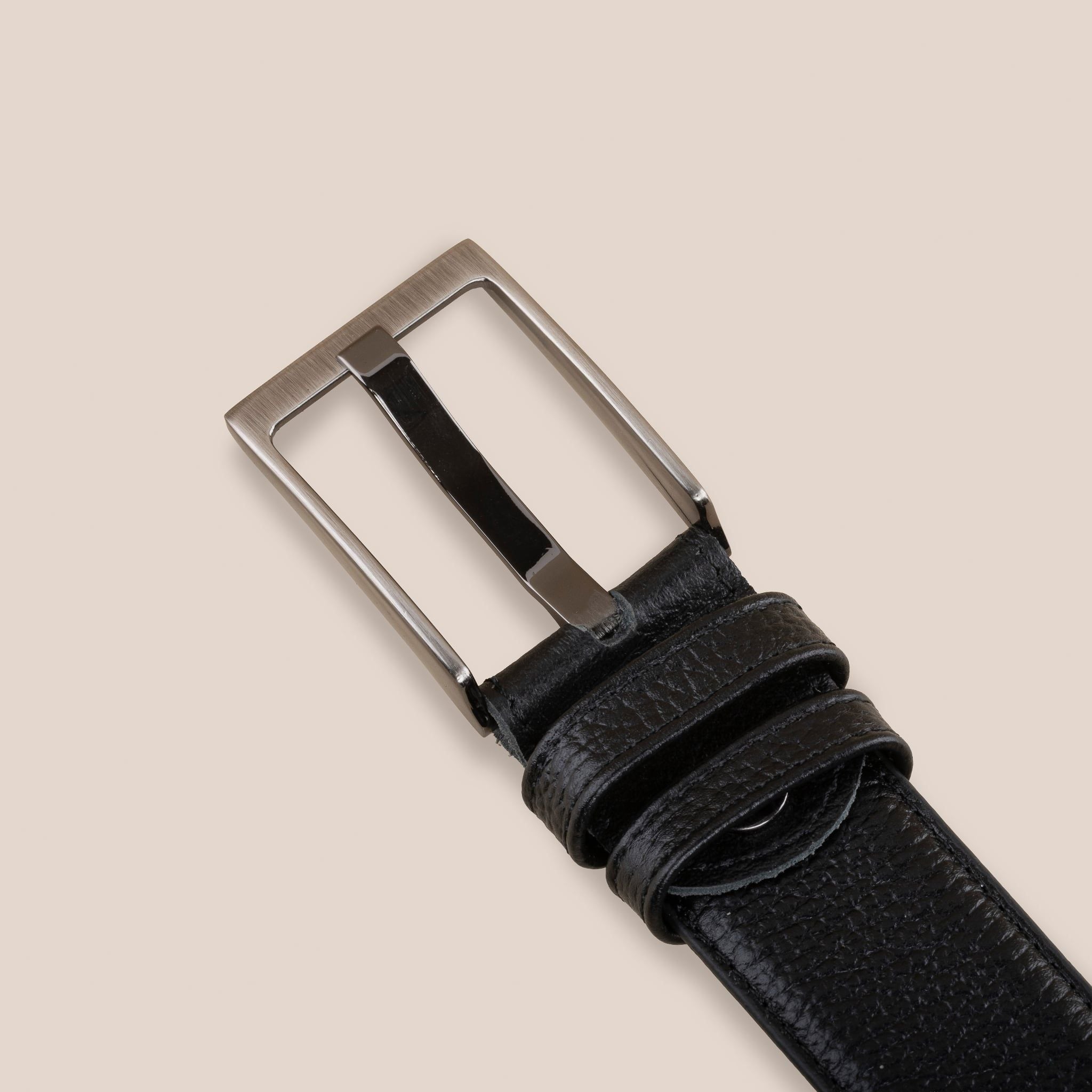  Thắt Lưng Da Nam Đục Lỗ Đen 36A.16 