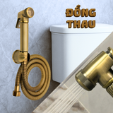 Bộ vòi xịt ĐỒNG thau đúc nguyên khối mạ vàng giả cổ sang trọng SANDRA