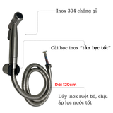 Bộ vòi xịt INOX cao cấp hỗ trợ tăng áp SANDRA