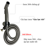 Bộ vòi xịt INOX cao cấp hỗ trợ tăng áp SANDRA