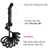 BỘ Vòi xịt INOX mạ vàng có hỗ trợ TĂNG ÁP